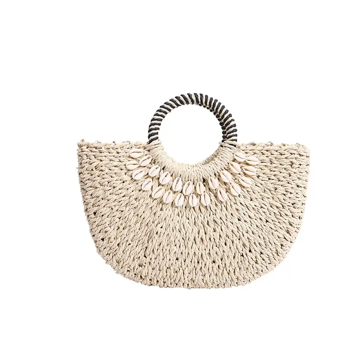 2025 été essentiel nouveaux sacs à main tissés en paille de haute qualité Style de créateur tempéram