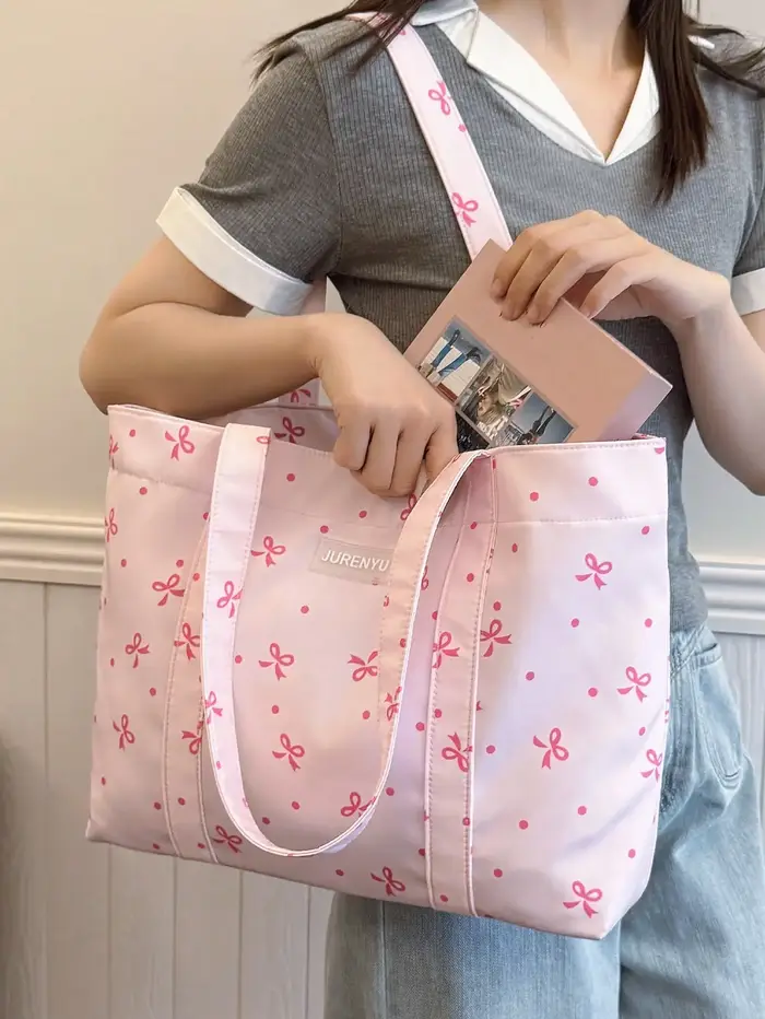 Sac fourre-tout à motif nœud mignon