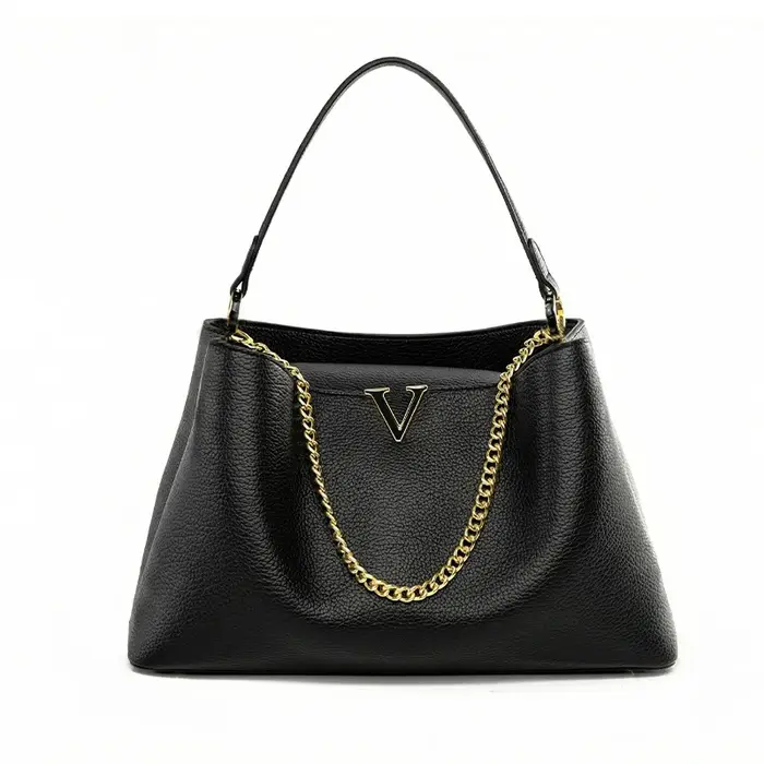 VM FASHION KISS Sac à main élégant pour femme, sac à bandoulière polyvalent en cuir PU bordeaux avec