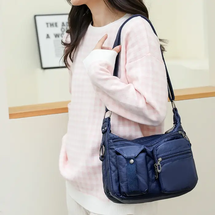 Sac à bandoulière de loisirs en cuir pour femmes
