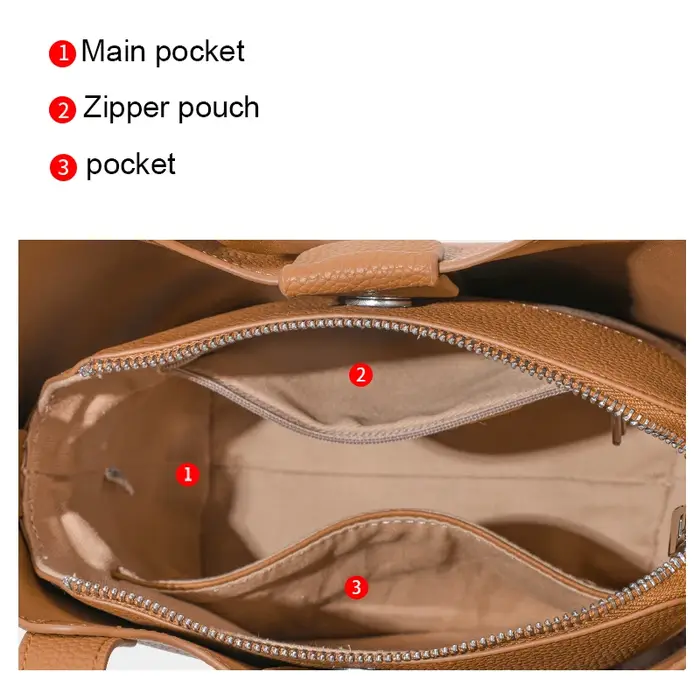Aidrani nouveau sac seau de couleur unie en peau de vache souple sac à main de luxe pour femmes
