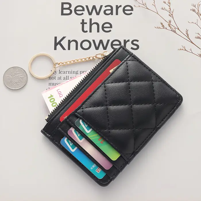 Mini portefeuille porte-cartes d'identité avec plusieurs emplacements pour cartes et porte-carte