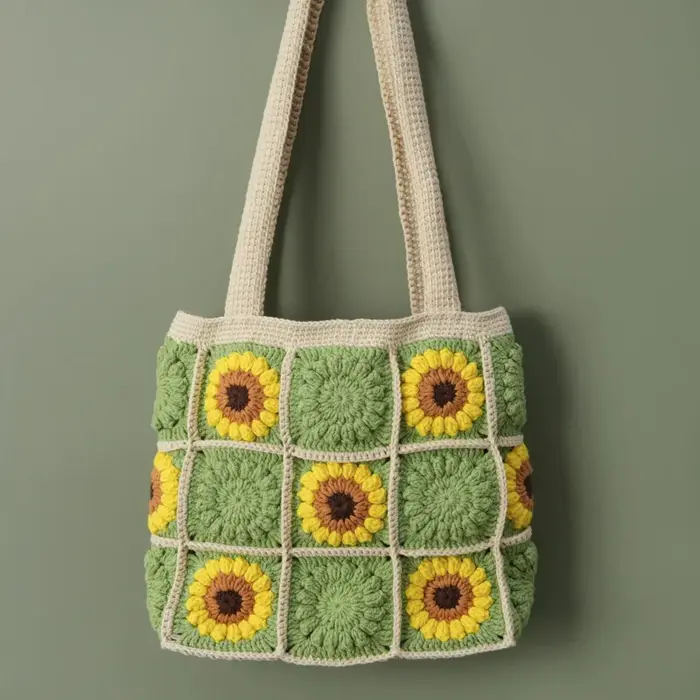 Sac au crochet fait à la main