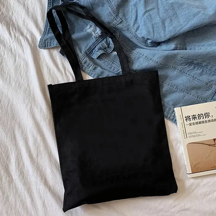 Sac fourre-tout en toile de couleur unie des années 90