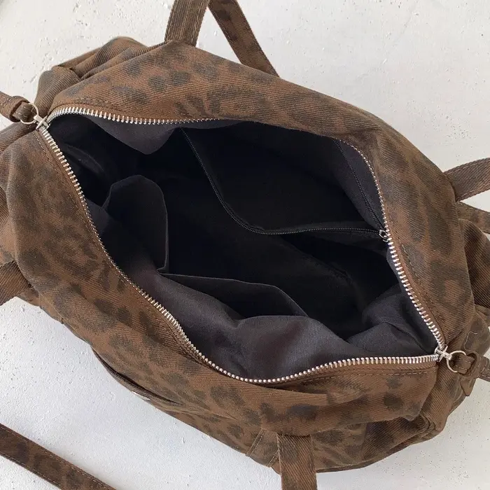 Sac à main imprimé léopard sauvage
