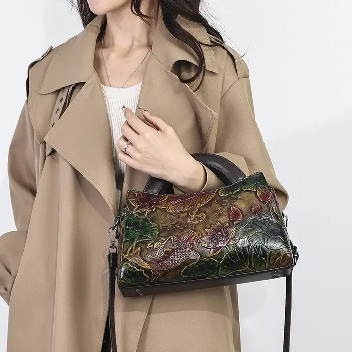 Sac à main rétro ethnique chinois pour femmes