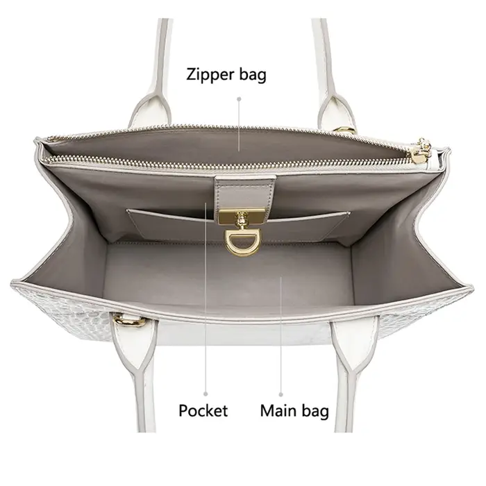 Sac à main de luxe en cuir véritable pour femme