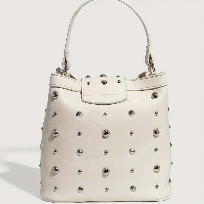 Sac à bandoulière simple en cuir blanc