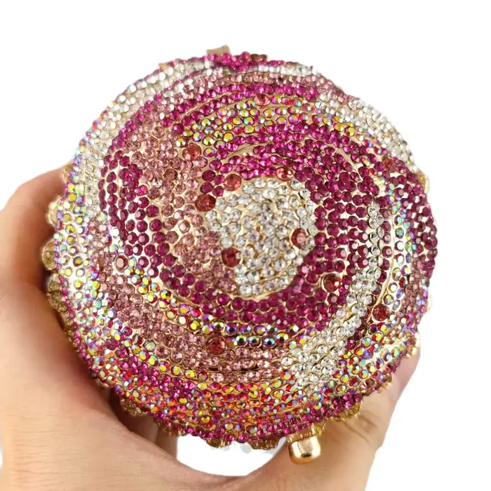 Boutique De FGG femmes Mini Cupcake strass pochette sac à main cristal pochette sac De soirée sac à