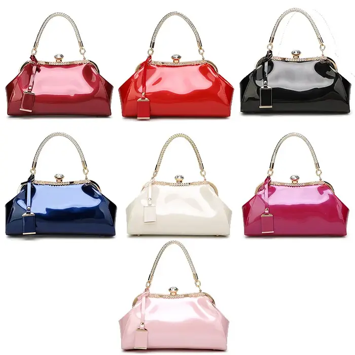 Sacs de soirée en cuir verni pour femmes