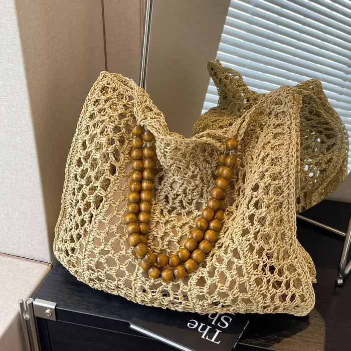 Sac à Main en Paille de Style Bohème