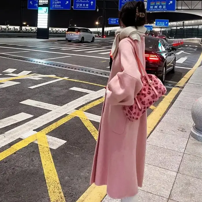 JIAERDI imprimé léopard rose sac à main femmes automne hiver nouveau peluche doux Y2k sacs à bandoulière femme