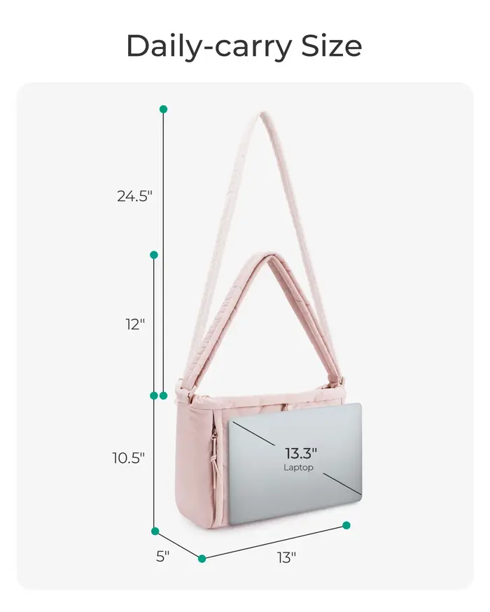 BAGSMART sac fourre-tout grande capacité sacs à main école adolescent étudiant sac de messager trajet sac pour femme