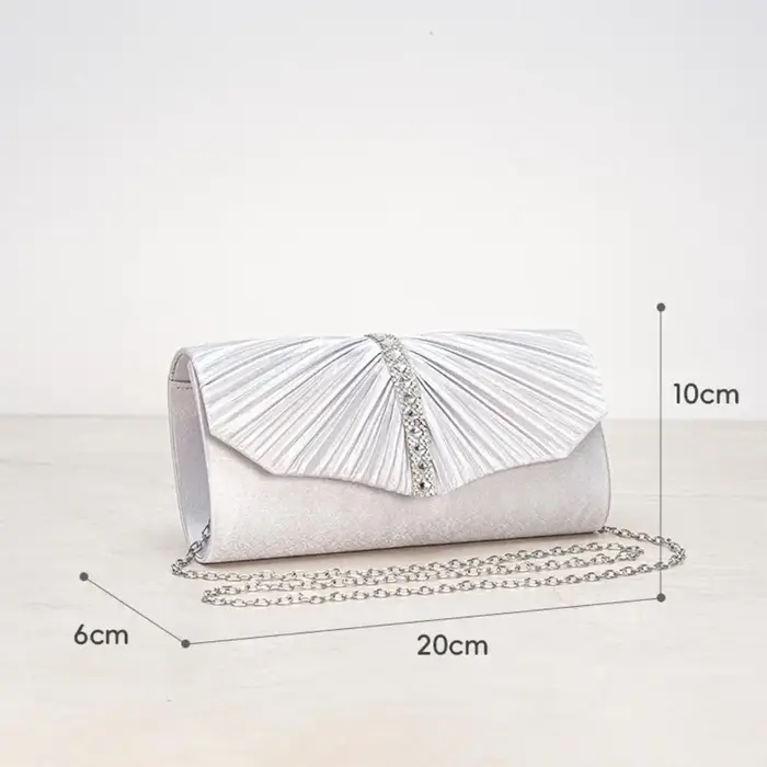 Pochette élégante en polyester doré