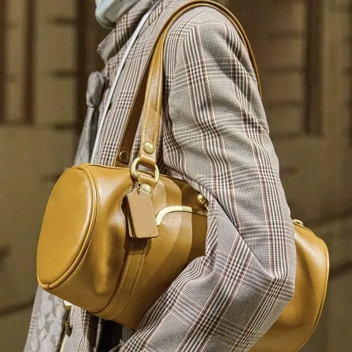 Sacs à fermeture Kisslock en forme de baril givrés, sacs à main rétro en daim, sacs oreiller de luxe