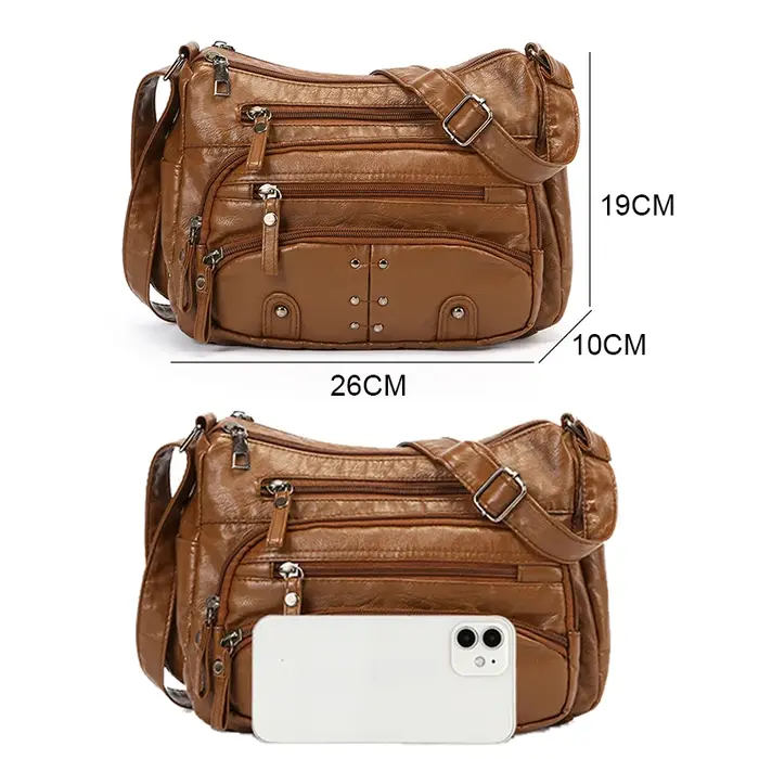 Sac à main en cuir véritable pour femmes