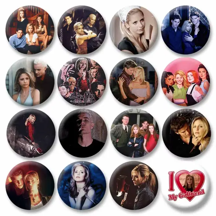 Série TV d'horreur Buffy contre les vampires, Badge pour vêtements, sac à dos, chapeau, épingles en émail, fer blanc, broche à pression, accessoires cadeaux