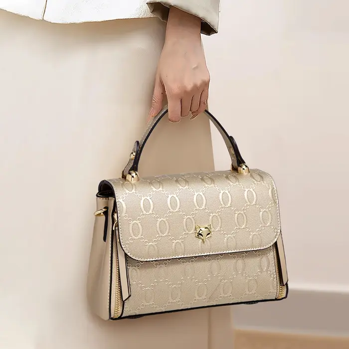 Sac à main pour femme FOXER, sac à bandoulière en cuir pleine fleur, sac messager vintage de luxe lé
