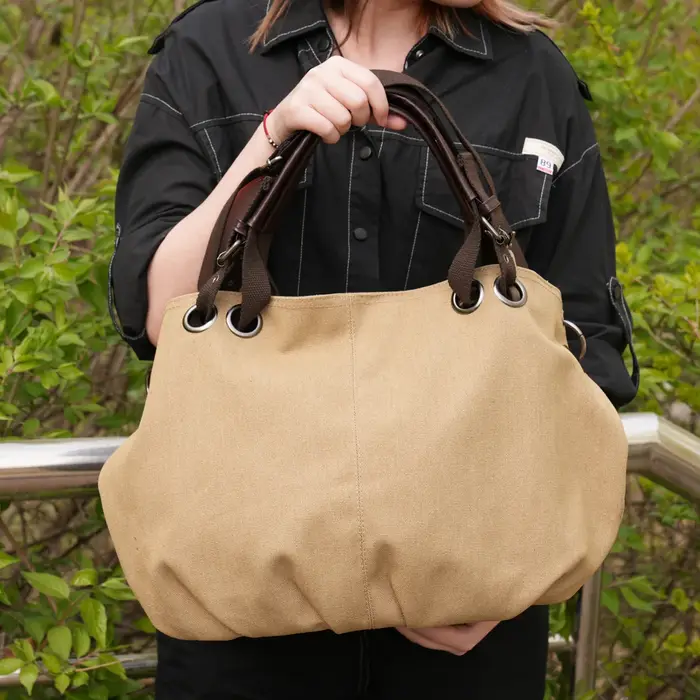 Sac messager en toile grande capacité pour femme