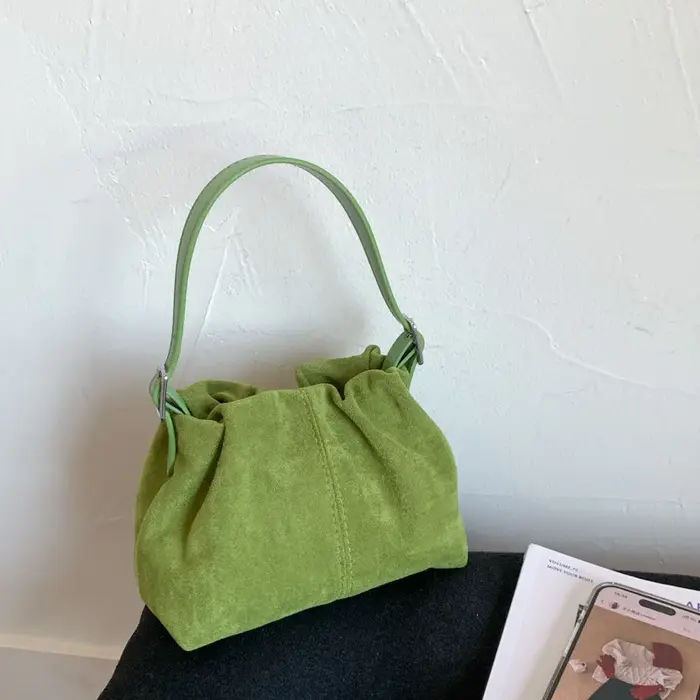 Petit sac seau de luxe en cuir PU pour femme, sac à bandoulière rétro d'hiver 2025, nouveaux sacs à 
