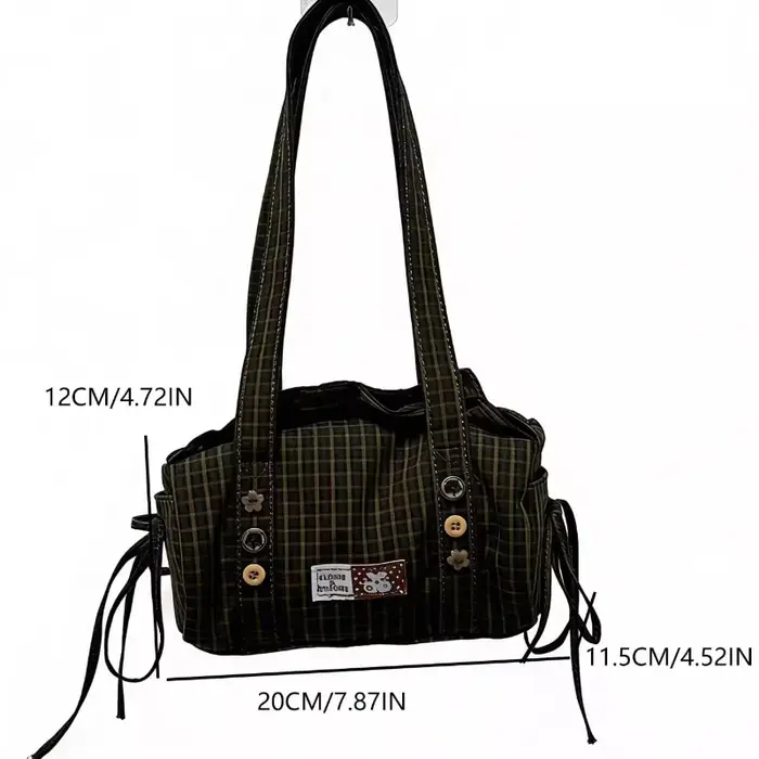 Sac à main à carreaux Orange Girl 2026