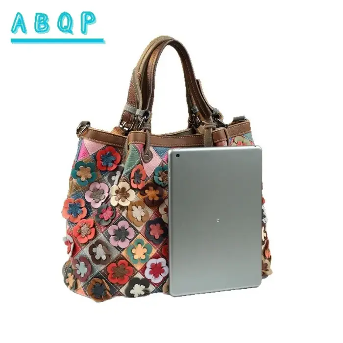 ABQP Nouveau sac à main pour femme en cuir véritable