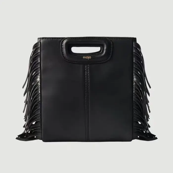 Sac à franges noir classique pour femme