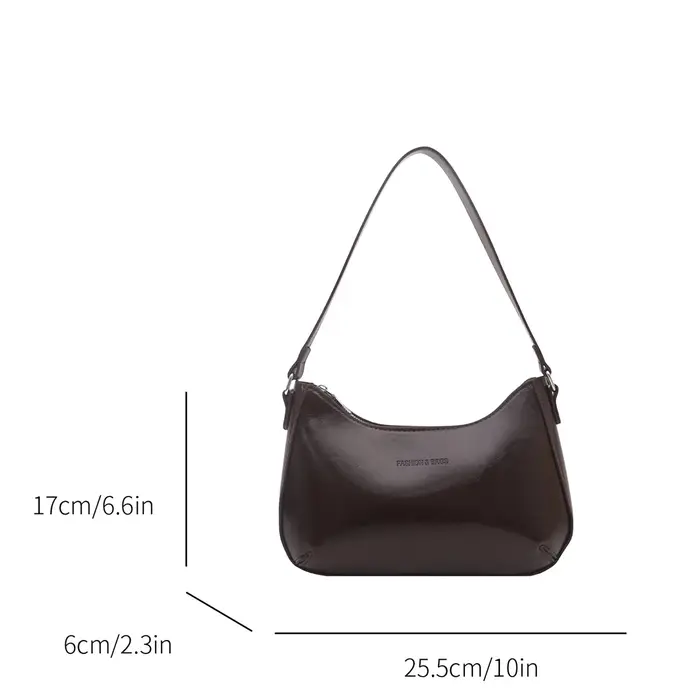 Sac Hobo minimaliste de couleur unie