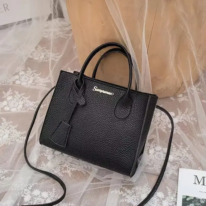 Sac à main minimaliste à motif litchi pour femmes