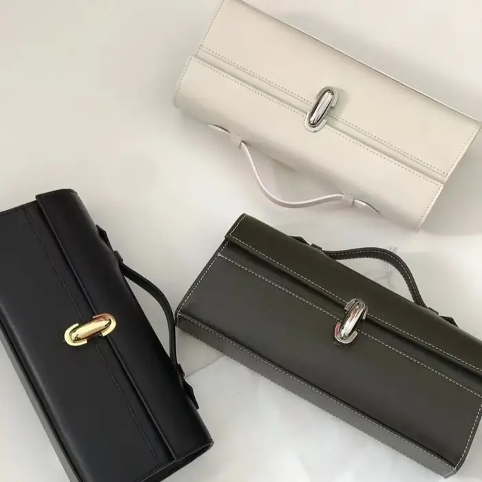 SAVETTE marque en cuir véritable petit sac carré rectangulaire Baguette fourre-tout femmes Simple sa