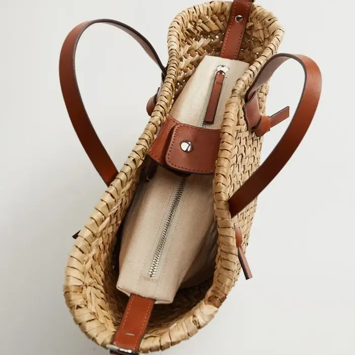 Sac à main en rotin tissé pour femmes