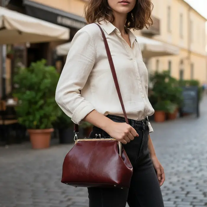 Sac à bandoulière en cuir PU pour femmes et filles