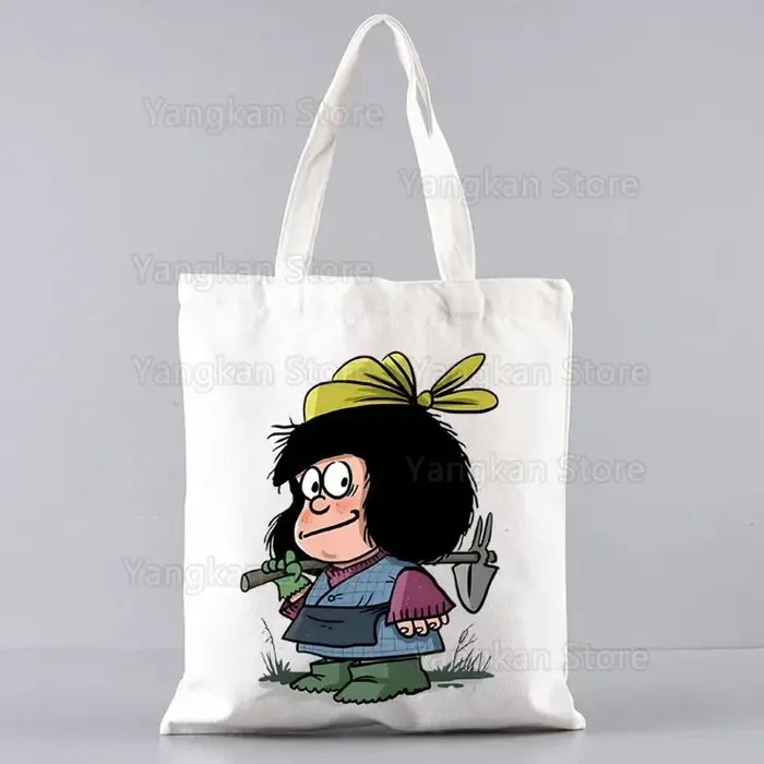 Mafalda sac à provisions épicerie Shopper sac en Jute Shopping sac fourre-tout Shoping réutilisable