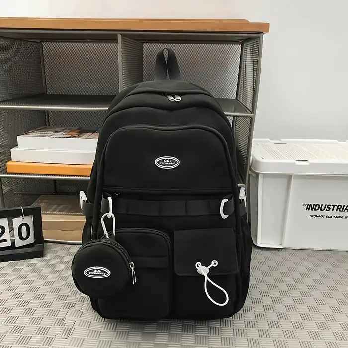 Sac à dos Simple grande capacité sport voyage sac à dos collège lycée loisirs sac tutoriel sac