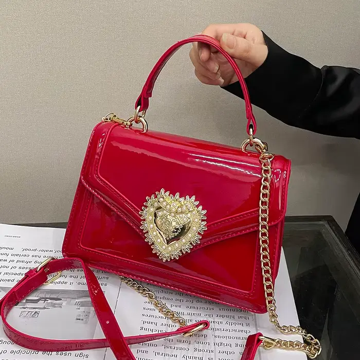 Sacs à main de luxe bordeaux légers pour femmes