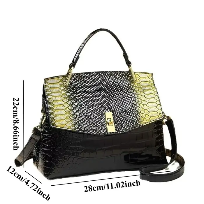 Nouveau Sac à Main 2026 Motif Crocodile pour Femme – Sac Bandoulière Polyvalent et Tendance avec Texture Raffinée – Sac de Maman