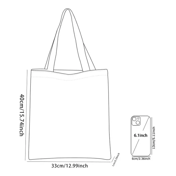 Sac à main décontracté imprimé motif chien de dessin animé