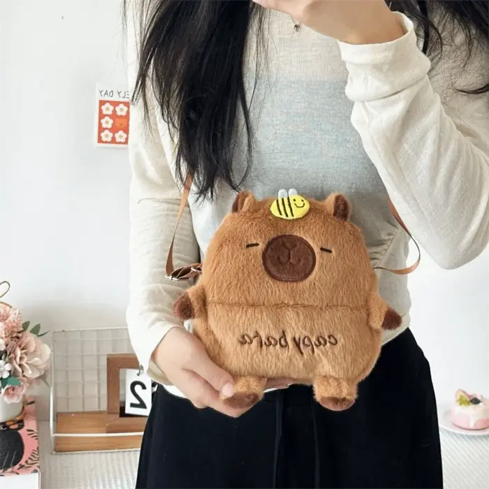Nouveau sac à bandoulière pour téléphone portable en forme de capybara de dessin animé