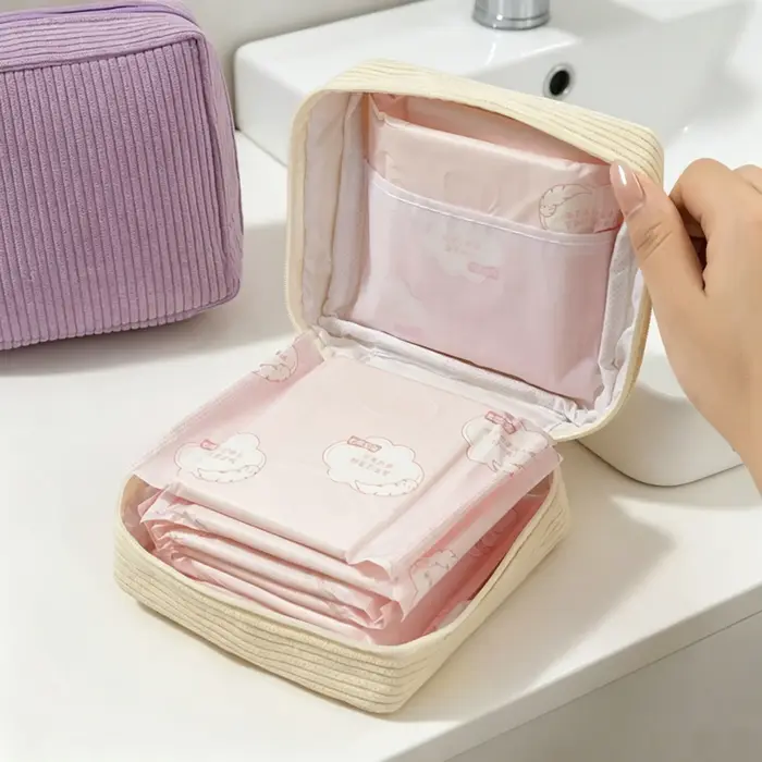 Sac de rangement pour serviettes hygiéniques et tampons pour femmes