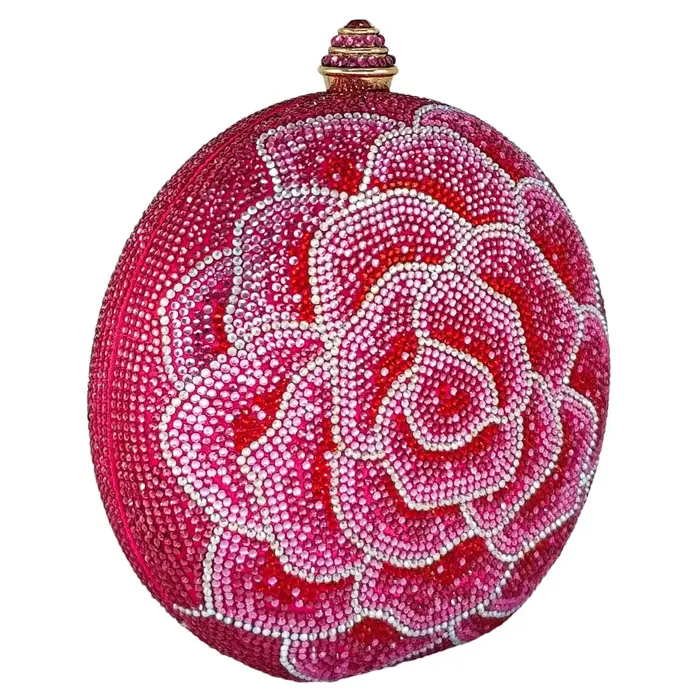 Boutique De FGG Pochette ronde à fleurs pour femme