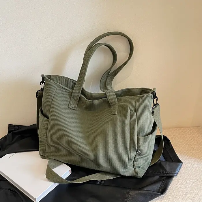 Sac à main en velours côtelé pour femmes