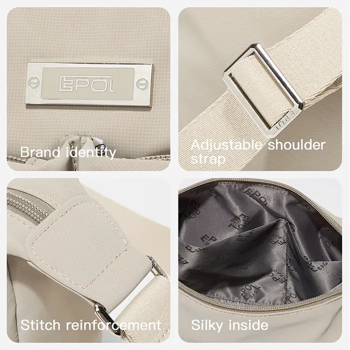 EPOL grands sacs à bandoulière tendance 2025 mode Nylon léger femmes sac à main multi-poches grande capacité femme