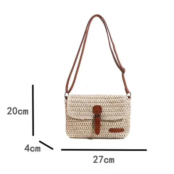 Nouveau sac à bandoulière en paille à la mode pour femmes