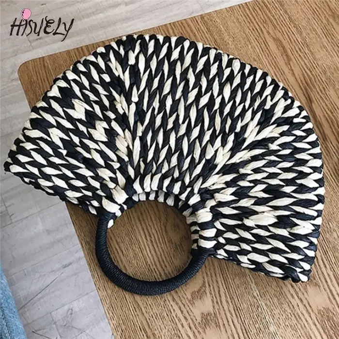 Sac à main coloré en rotin et osier pour femmes