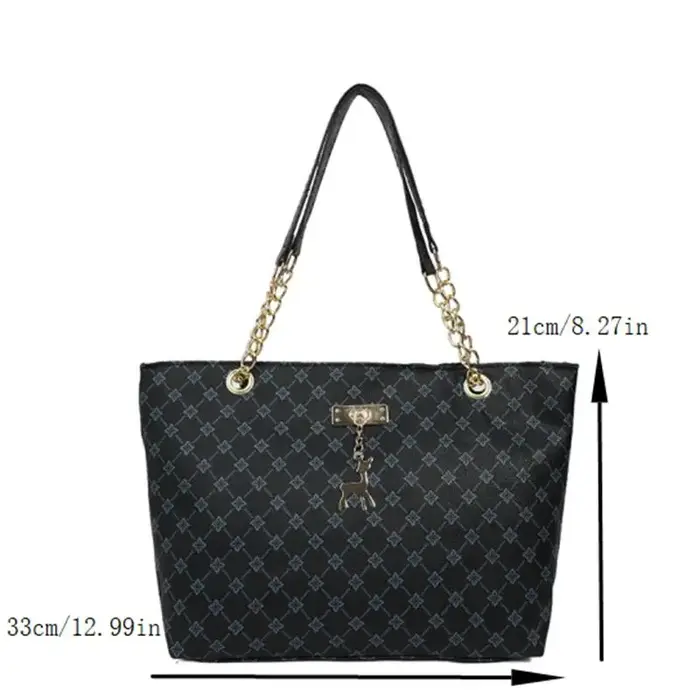 Sac fourre-tout rétro à monogramme