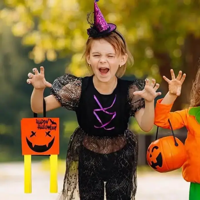 Sac fourre-tout en forme de hibou chauve-souris en feutre pour Halloween