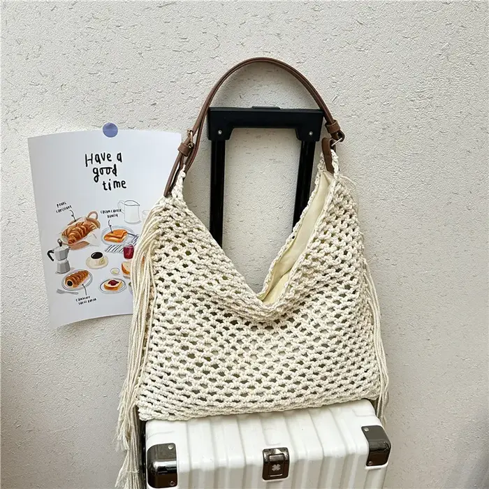 Sac de plage en paille pour femme