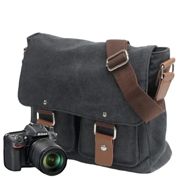 Sac en toile rétro, sac bandoulière pour homme et femme