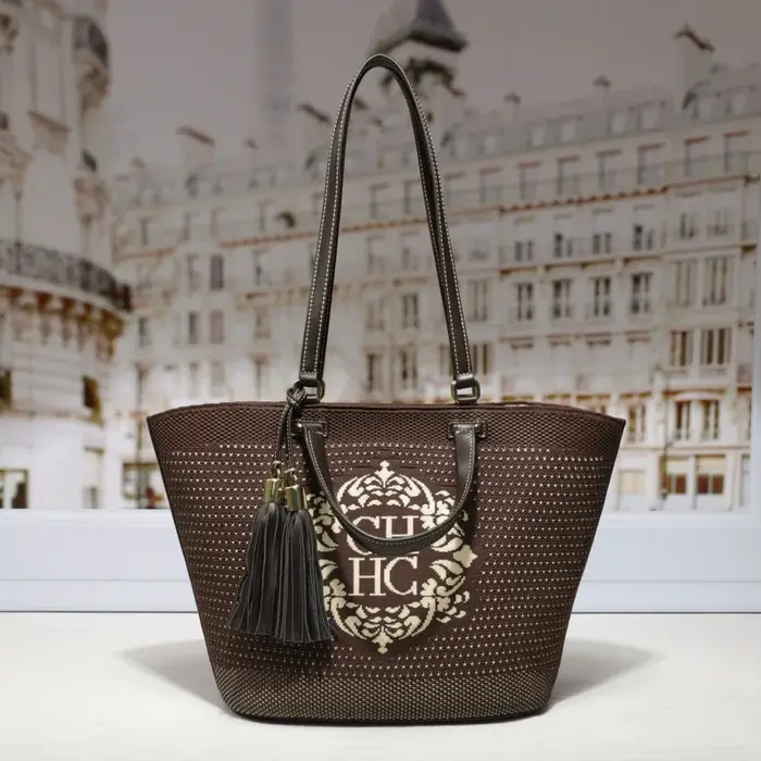 CHCH nouveau sac fourre-tout en tricot pour femmes grand sac de plage bandoulière Shopper avec lettr