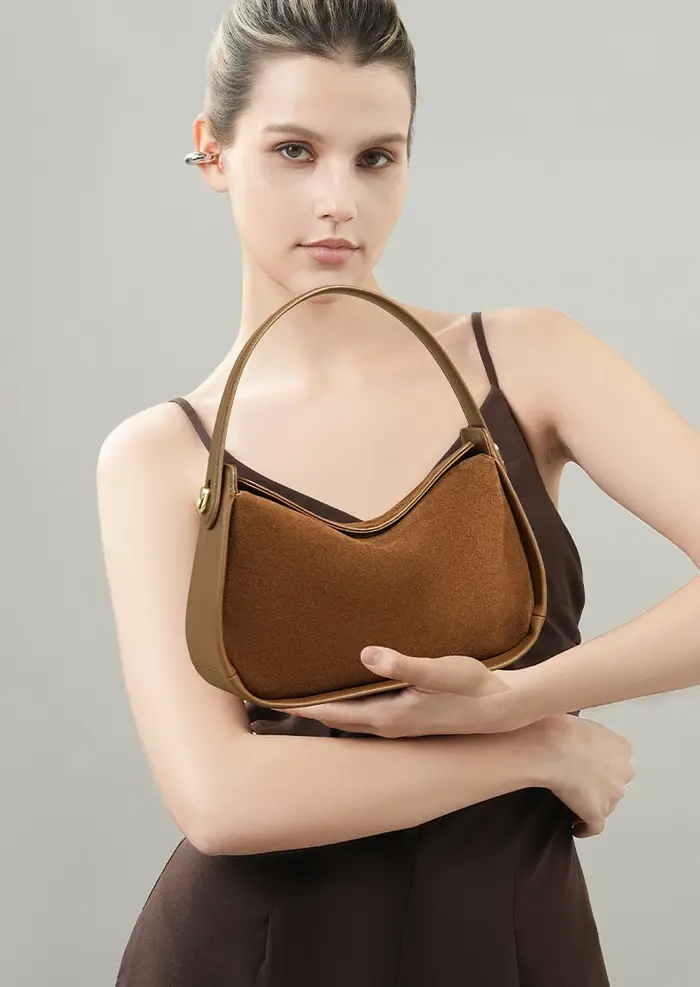 Sac à bandoulière en cuir suédé pour femmes, sac à bandoulière au Design Unique, sac à main pour le